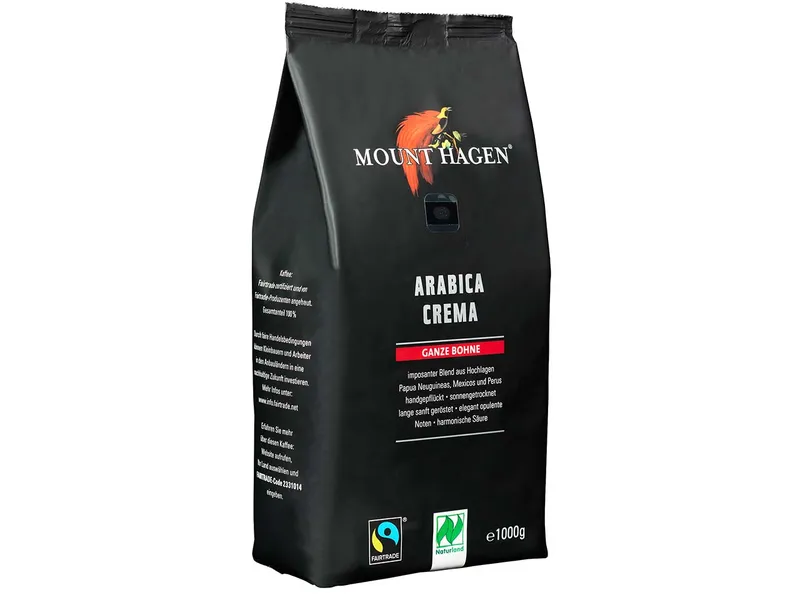 Mount Hagen Mount Hagen Arabica-Kaffee Crema, ganze Bohne – Produktbild 1 von 2