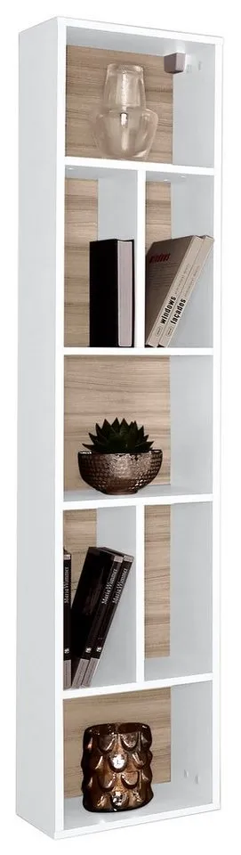 OTTO home Wandregal Toledo,Höhe 159 cm stilvolle Bücherregal, viel Stauraum, Wandregal Masse 32/159/25 (B/H/T), Weiß, – Produktbild 3 von 5