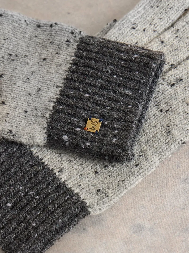 White Stuff Strickhandschuhe Albie - Einheitsgröße, Grau multi, – Produktbild 2 von 3