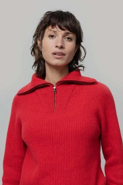 Rifò - Circular Fashion Made in Italy Rifò - Circular Fashion Made in Italy Pullover Annalisa aus recycelter Wolle, Rot, – Produktbild 1 von 4