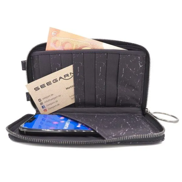 Seegarn Seegarn-Täschle / 2in1 Handy-Tasche und Geldbeutel (MB43), K2 - kette schwarz, – Produktbild 5 von 5