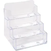 Exacompta Exacompta Visitenkartenhalter "Exacryl" aus PS, 4 Fächer 102 x 109 x 107 mm, transparent – Produktbild 2 von 2