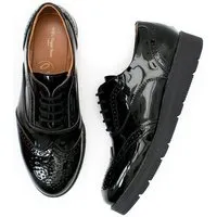 Will s Vegan Shop Will's Vegan Shop Flacher Schnürschuh Frauen, Schwarz, – Produktbild 1 von 1