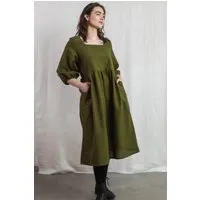 Jyoti - Fair Works Jyoti - Fair Works Damen vegan Kleid Rachana Moosgrün – Produktbild 1 von 1