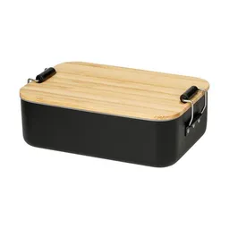 elasto elasto Vorratsdose 'Bamboo' klein - Aluminium Brotdose inkl. Schneidebrett – Produktbild 1 von 1