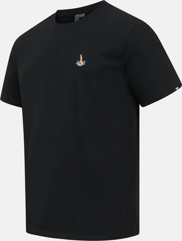ragwear ragwear T-Shirt Samms A Gots YOUMODO Kurzärmliges Shirt mit Schwimmer-Stickerei, Schwarz, – Produktbild 4 von 4