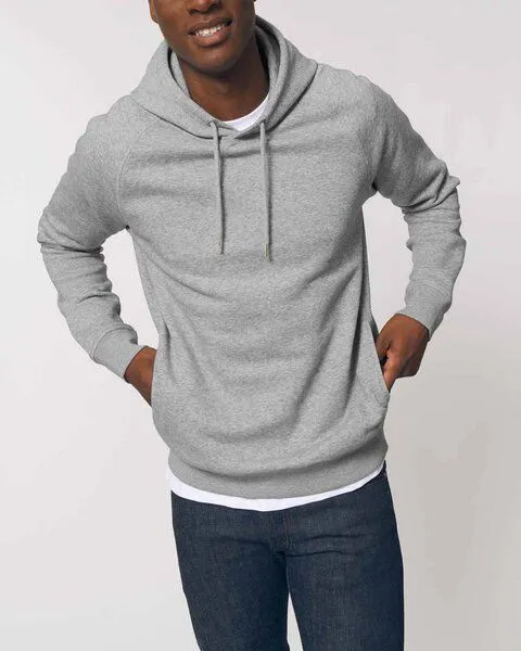YTWOO YTWOO Hoodie für Damen und Herren, Kapuzenpullover, Basic, Unisex, Grau meliert, – Produktbild 2 von 3