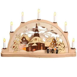 Zeidler Erzgebirge Zeidler Erzgebirge Schwibbogen Seiffener Kirche bestückt -3D Optik – Produktbild 1 von 1