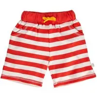 HANS NATUR Kinder Shorts Bio-Baumwolle rot-off white Gr.86/92 – Produktbild 1 von 1