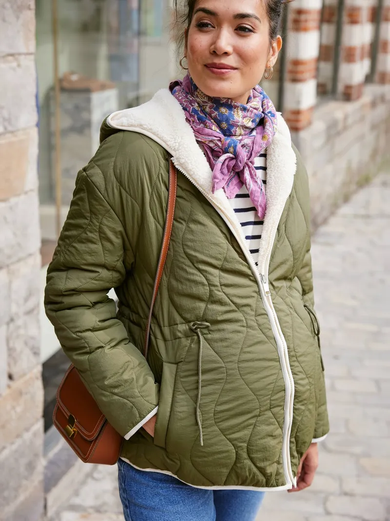 Envie De Fraise Wendbare Umstandsjacke, Khaki, – Produktbild 4 von 4