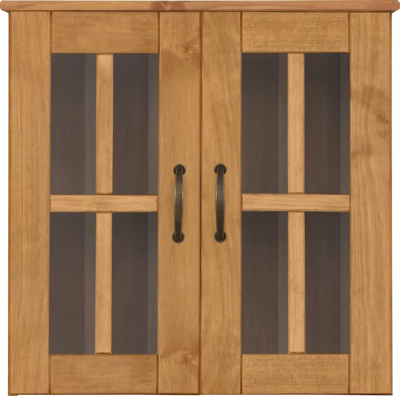 Home affaire Hängeschrank Rodby FSC®-zertifiziertes Massivholz, Griffe Metall, Breite 60cm, Höhe 60cm, Beige, – Produktbild 1 von 5