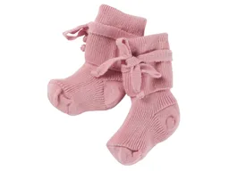 hirsch natur Babyschuhe Bio-Baumwolle (kbA) rosa Länge ca. 9 cm – Produktbild 1 von 1