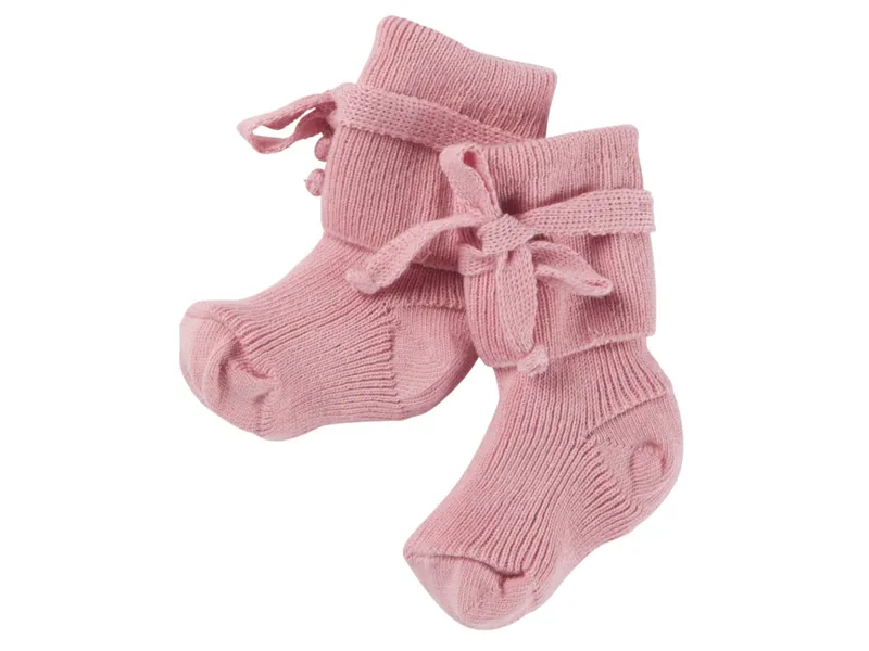hirsch natur Babyschuhe Bio-Baumwolle (kbA) rosa Länge ca. 9 cm, Rosa, – Produktbild 1 von 1