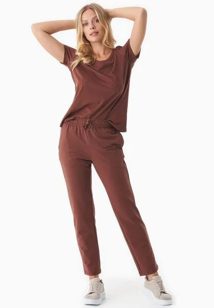 ORGANICATION ORGANICATION PARRLA | Leichte Sweathose aus Bio-Baumwolle, Coffee brown, – Produktbild 1 von 4