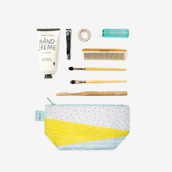 paprcuts paprcuts Kosmetiktasche, Helsinki (gelb hellblau), – Produktbild 2 von 4