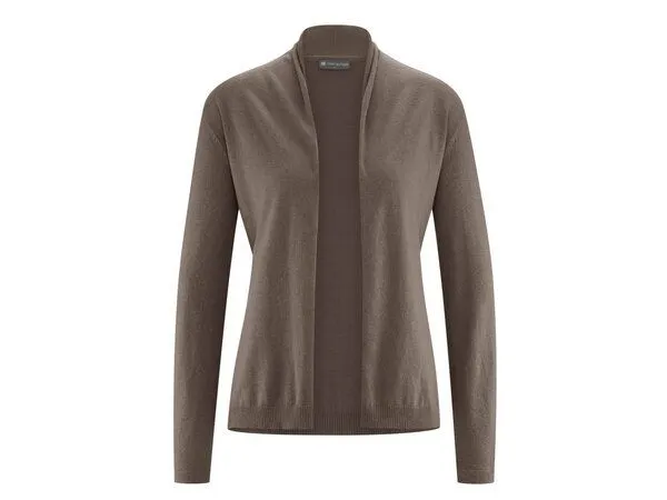 HempAge HempAge Sommerliche Strickjacke Hanf/Biobaumwolle, Dust (braun), – Produktbild 3 von 4