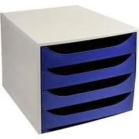 Exacompta Exacompta Schubladenbox Ecobox "Office", DIN A4+, 5 Schubladen, nachtblau – Produktbild 1 von 1
