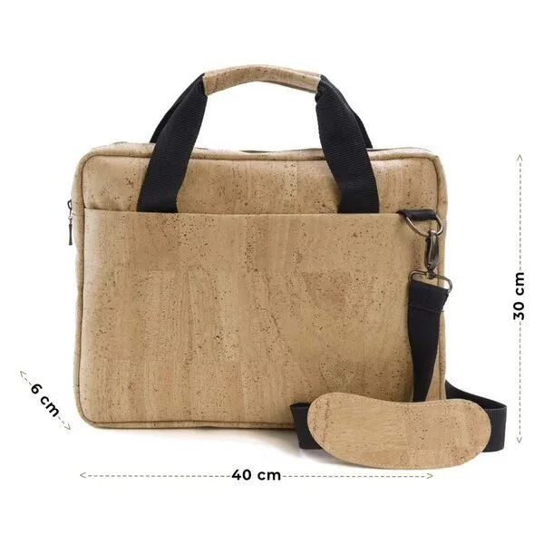 Kork-Deko Kork-Deko Schultertasche aus Kork-Stoff, Hellbraun, – Produktbild 6 von 8