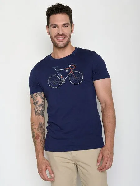 GreenBomb GREENBOMB T-Shirt Bike Jacques Guide, Navy, – Produktbild 2 von 4