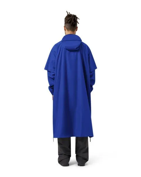 Maium Maium Vegan Regenmantel - Unisex Poncho - aus recycelten Materialien, Blau (electric blue), – Produktbild 4 von 4