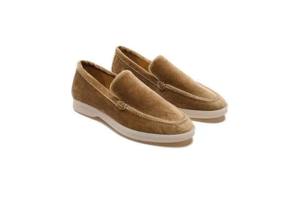 Solari Milano Solari Milano Veganer Samt-Loafer - Damen, Taupe, – Produktbild 2 von 2