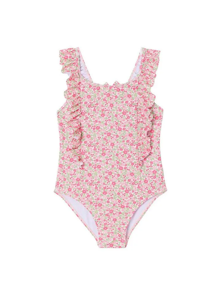 Vertbaudet Vertbaudet Badeanzug Badeanzug mit Blumen Mädchen, Rosa, – Produktbild 2 von 4