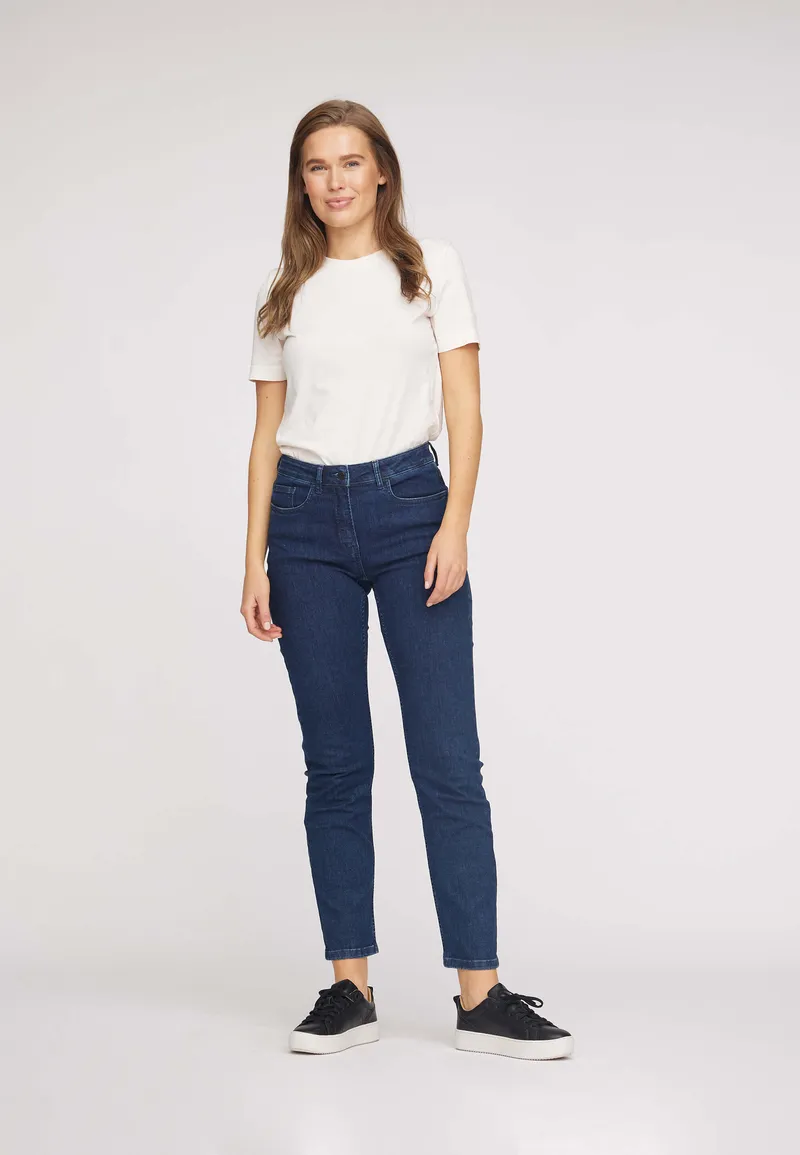 LAURIE LAURIE Damen vegan Jeans Charlotte Regular Ml Dunkelblau Denim, Extra dunkelblau, – Produktbild 1 von 2
