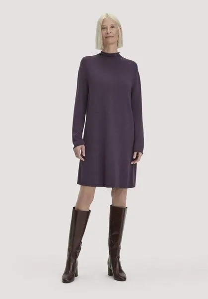 hessnatur hessnatur Strickkleid Relaxed aus TENCEL Lyocell mit Bio-Baumwolle, Dunkle traube, – Produktbild 1 von 4