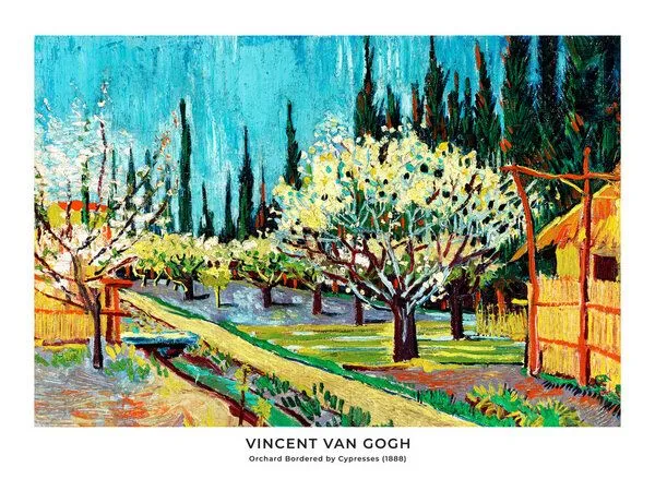 Photocircle Photocircle Poster / Leinwandbild - Vincent Van Gogh: Obstgarten umgeben von Zypressen - Ausst.poster – Produktbild 2 von 4