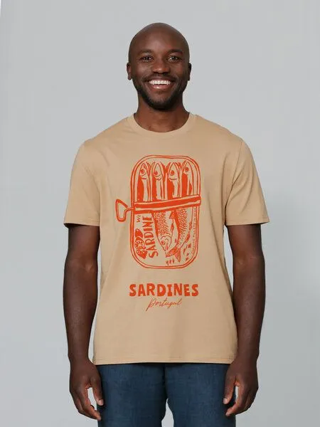 watapparel watapparel T-Shirt Unisex Sardines Portugal, Latte, – Produktbild 1 von 4