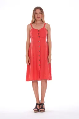 RAVENS VIEW IBIZA RAVENS VIEW IBIZA Damen vegan Kleid Capri Candy Red – Produktbild 1 von 1