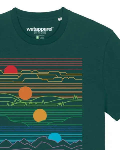 watapparel watapparel T-Shirt Unisex Sun And Moon, Glazed green, – Produktbild 3 von 3