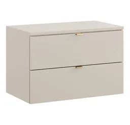 Lomadox Waschbeckenschrank DURANGO-56 Waschtischunterschrank 80cm, kaschmir, 2 Schubladen, Softclose – Produktbild 1 von 1