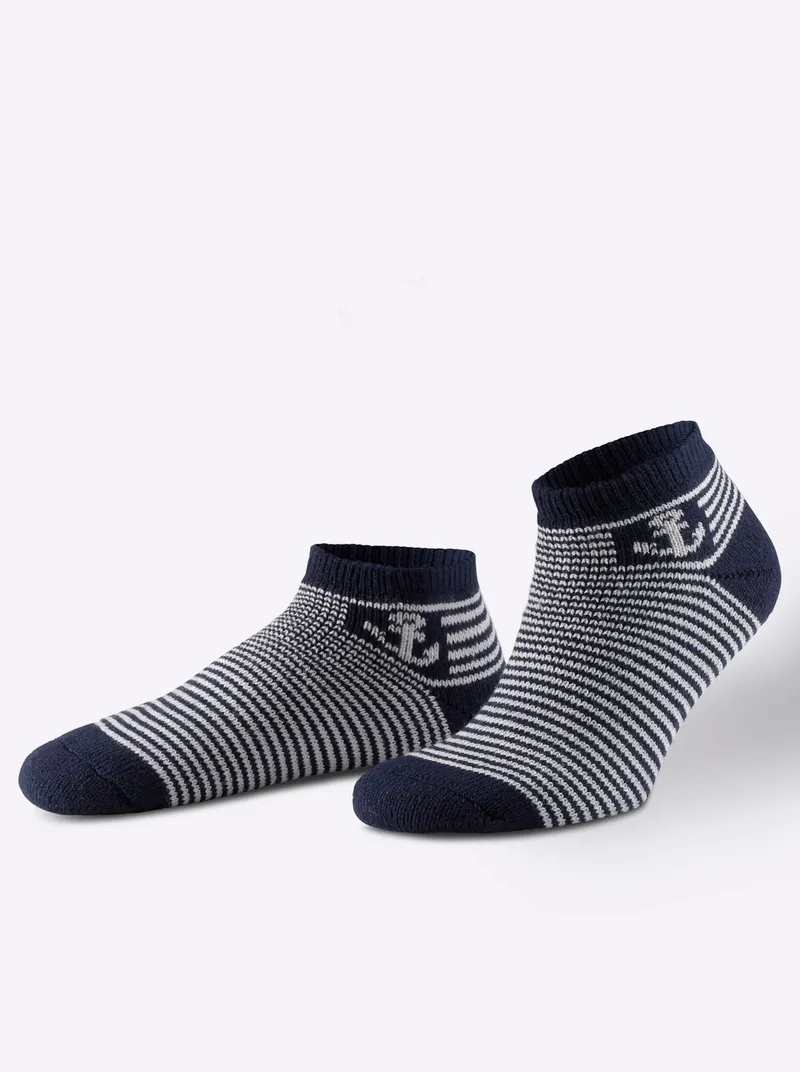 wäschepur Socken marine-weiß-gestreift, Marine-weiß-gestreift, – Produktbild 1 von 3