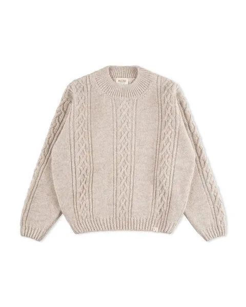 MATONA Matona Strickpullover für Kinder aus Bio-Baumwolle und Wolle / Easy Sweater, Salt, – Produktbild 4 von 4