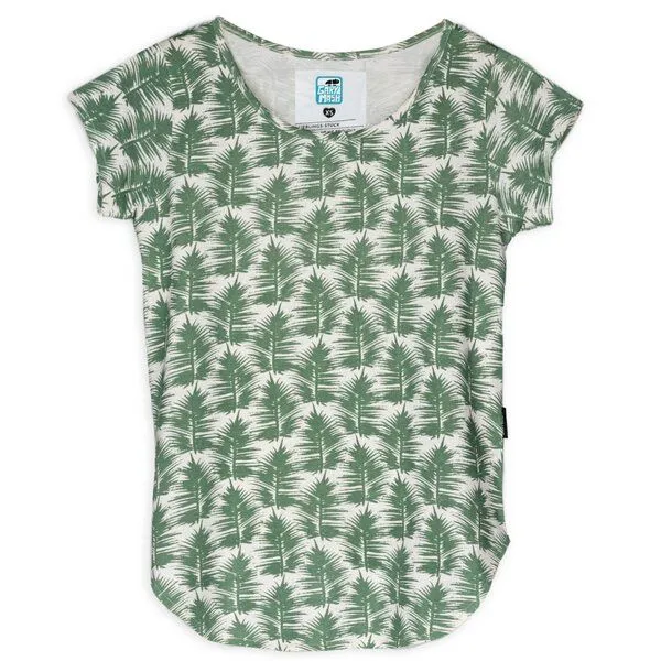 Gary Mash GARY MASH Kurzarmshirt mit Palmenblättern, Grün, – Produktbild 1 von 4
