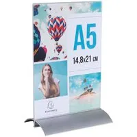 Exacompta Exacompta Tischaufsteller "Exacryl" mit Aluminiumfuß, DIN A5, vertikal – Produktbild 1 von 1
