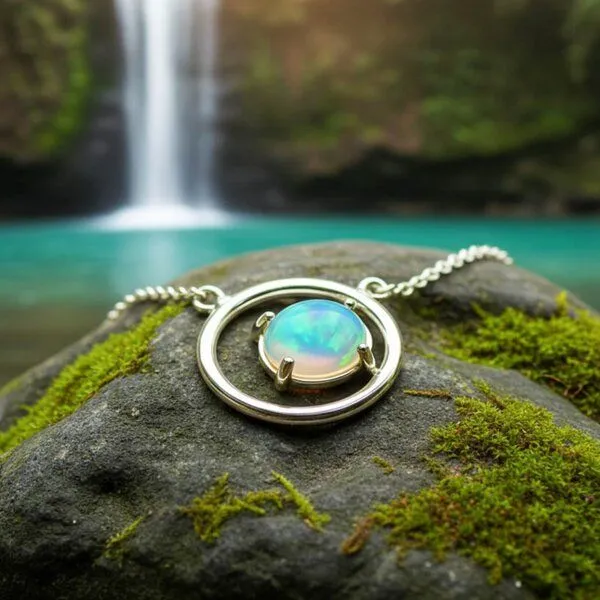 Spirit of Island Spirit of Island Halskette mit Anhänger | Opals Orbit, Silber, – Produktbild 1 von 4