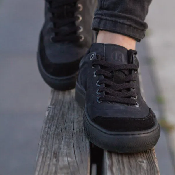 LANGBRETT LANGBRETT LDR sneaker | nubukleder, Schwarz, – Produktbild 4 von 4
