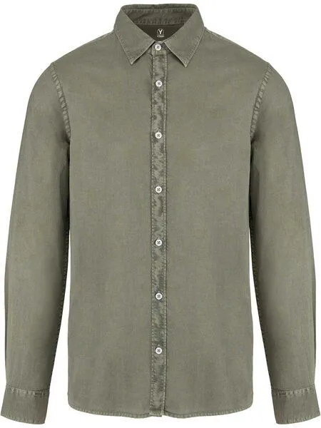 YTWOO YTWOO Umweltfreundliches ausgewaschenes Herrenhemd aus Bio-Baumwolle, Khaki, – Produktbild 2 von 4