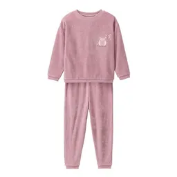 People Wear Organic People Wear Organic Nicki Pyjama, rosa, Applikation "Eule", Bio-Baumwolle – Produktbild 1 von 1