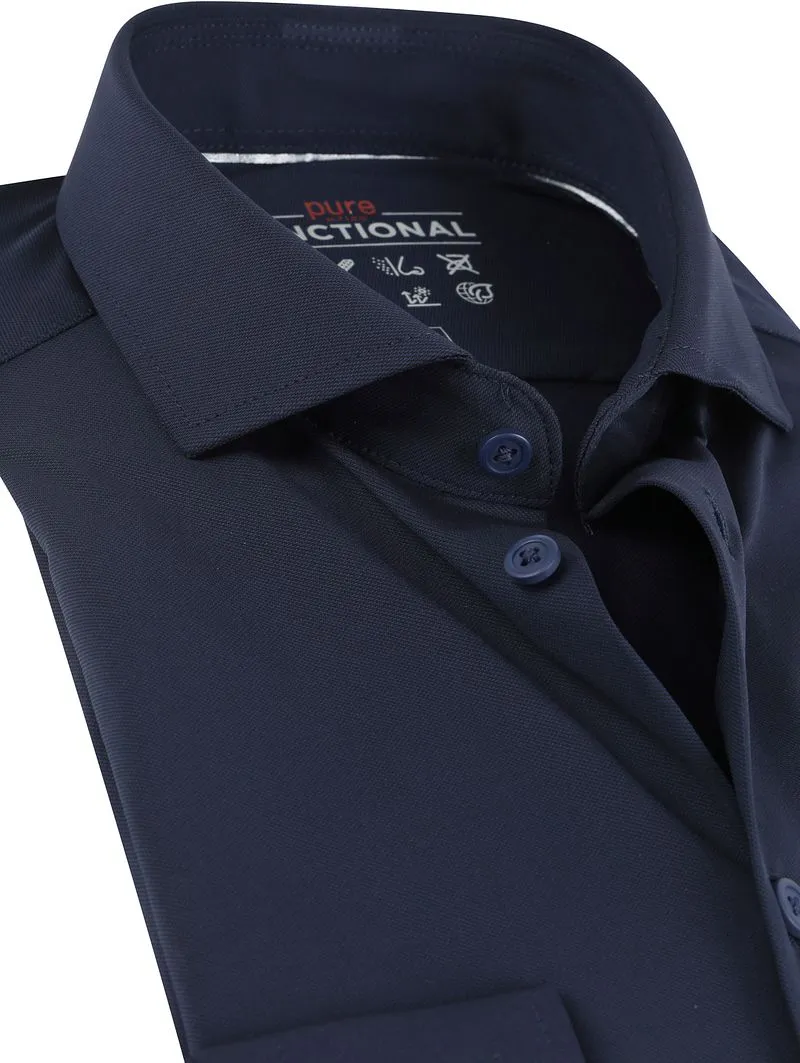 Pure Pure Hemd Functional Dunkelblau - Größe 45 (3XL), Blau, – Produktbild 3 von 4