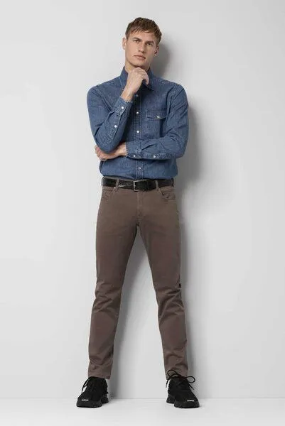 M 5 BY MEYER M 5 BY MEYER Soft Pima Cotton Five Pocket, Braun (braun), – Produktbild 1 von 5