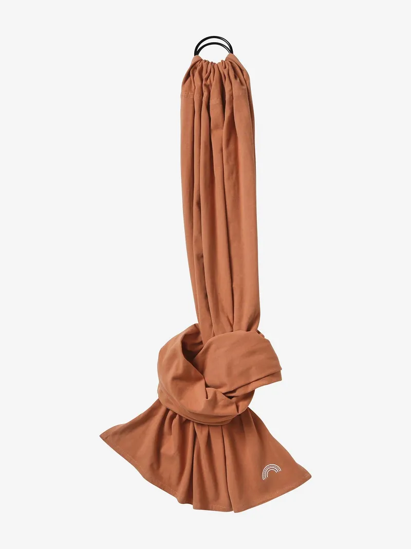 Vertbaudet Luftiges Baby Tragetuch ohne Knoten, Ziegel wild sahara, – Produktbild 2 von 3