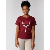 watapparel watapparel T-Shirt Frauen Christmas with love, Burgundy, – Produktbild 1 von 1