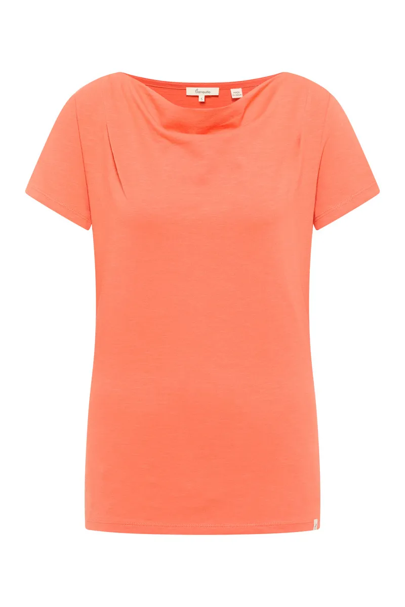 Tranquillo Jerseyshirt Giina aus Bio-Baumwolle - camellia orange / XS – Produktbild 1 von 1