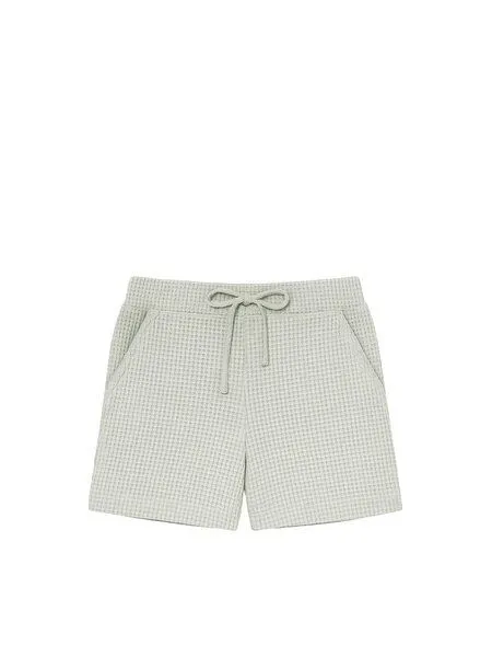 FUXBAU FUXBAU Frauen Waffelstrick Shorts, Salbei, – Produktbild 3 von 4
