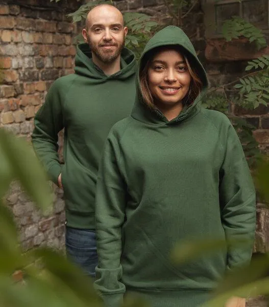 päfjes päfjes Basic / Blanko - Fair gehandelter Unisex Bio Hoodie / Kapuzenpulli, Grün, – Produktbild 1 von 4