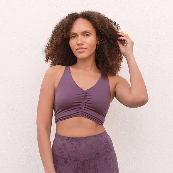 Jaya Jaya CAROLINA - Damen - Bra für Yoga aus Biobaumwolle, Plum/lila, – Produktbild 3 von 4