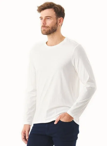 ORGANICATION ORGANICATION Langarmshirt aus Bio-Baumwolle, Weiß(off white), – Produktbild 3 von 3